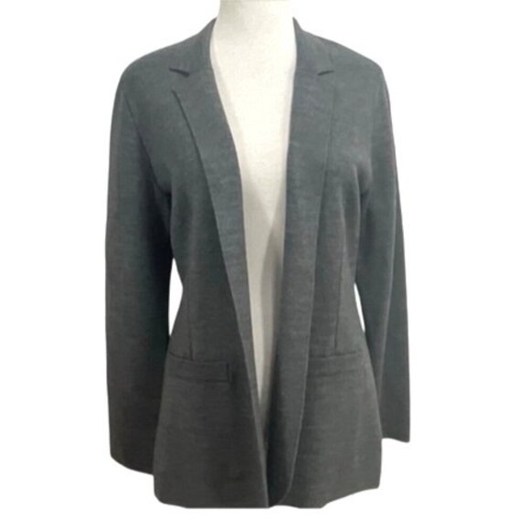Kobi Halperin Open Front Beth Sweater Blazer Wool Blend Grey NWT MSRP $398 - Picture 1 of 8